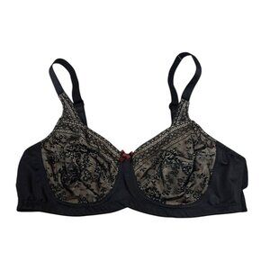 Anita Fleur Wireless Lace Bra Size 36A Black